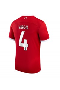 Liverpool Virgil van Dijk #4 Jalkapallovaatteet Kotipaita 2023-24 Lyhythihainen